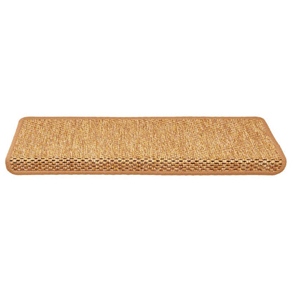 Tappeti Adesivi Scale Aspetto Sisal 30 pz 65x21x4 cm Arancio