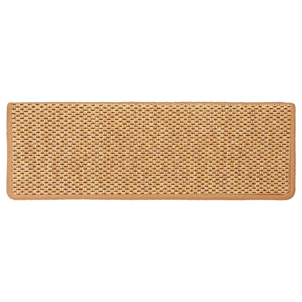 Tappeti Adesivi Scale Aspetto Sisal 30 pz 65x21x4 cm Arancio