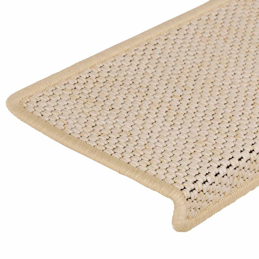 Tappeti Autoadesivi Scale Aspetto Sisal 30 pz 65x21x4 cm Berber