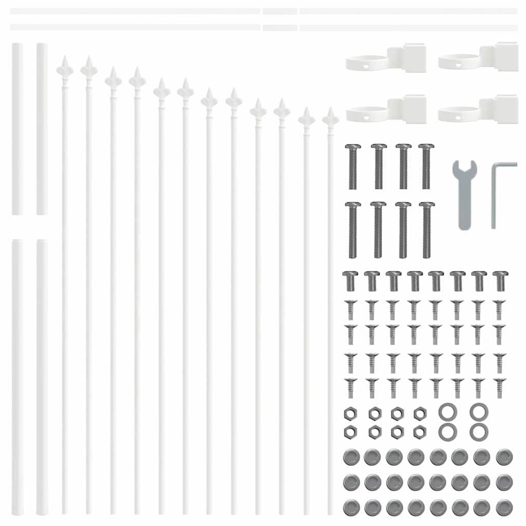 Recinzione per Giardino 2 pcs Bianco 170 x 140 cm