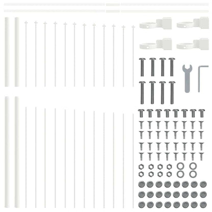 Recinzione per Giardino Bianco 510 x 125 cm