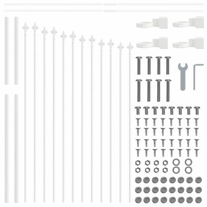 Recinzione per Giardino 7 pcs Bianco 170 x 140 cm