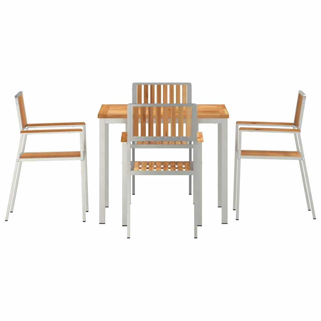 Setdapranzodagiardino Marrone Teak solido