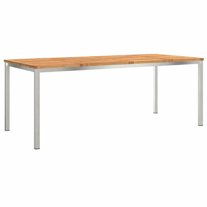 Set da Pranzo per Giardino 7 pcs Legno Massello di Acacia