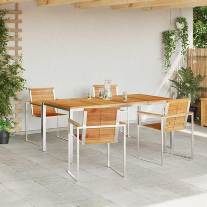 Set da Pranzo per Giardino 5 pcs Legno massiccio di teak