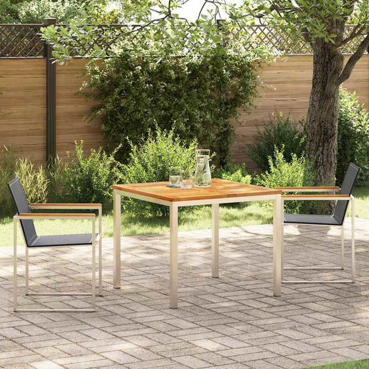 Set da Pranzo per Giardino 3 pcs Legno massiccio di teak