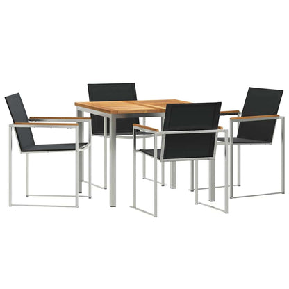 Set da Pranzo per Giardino 5 pcs Legno massiccio di teak