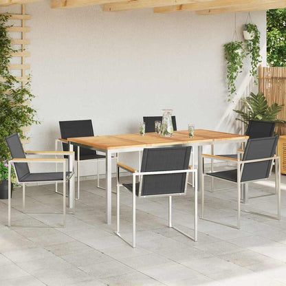 Set da Pranzo per Giardino 7 pcs Legno massiccio di teak