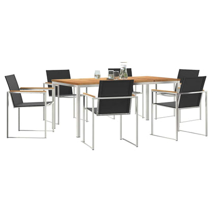 Set da Pranzo per Giardino 7 pcs Legno massiccio di teak