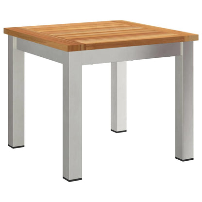 Lettini da sole 2 pcs con tavolo 3 pcs Legno Massello di Acacia