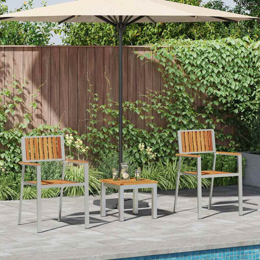 Set da Pranzo per Giardino 3 pcs Legno massello di acacia