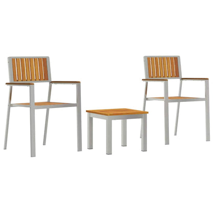 Set da Pranzo per Giardino 3 pcs Legno massello di acacia
