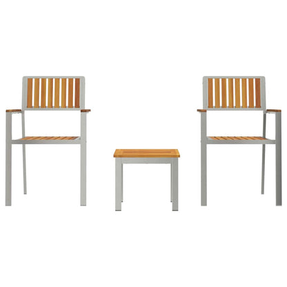 Set da Pranzo per Giardino 3 pcs Legno massello di acacia