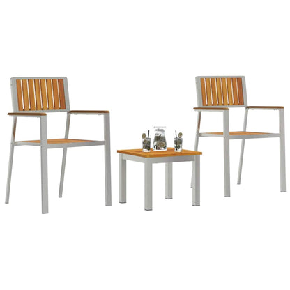 Set da Pranzo per Giardino 3 pcs Legno massello di acacia