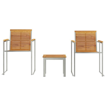 LettinodaSole 3-persona 3 pcs Marrone 200x60x88cm Teak solido