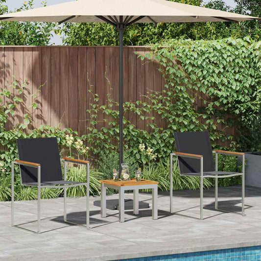 Set da pranzo per esterni 3 pcs Legno massello di teak