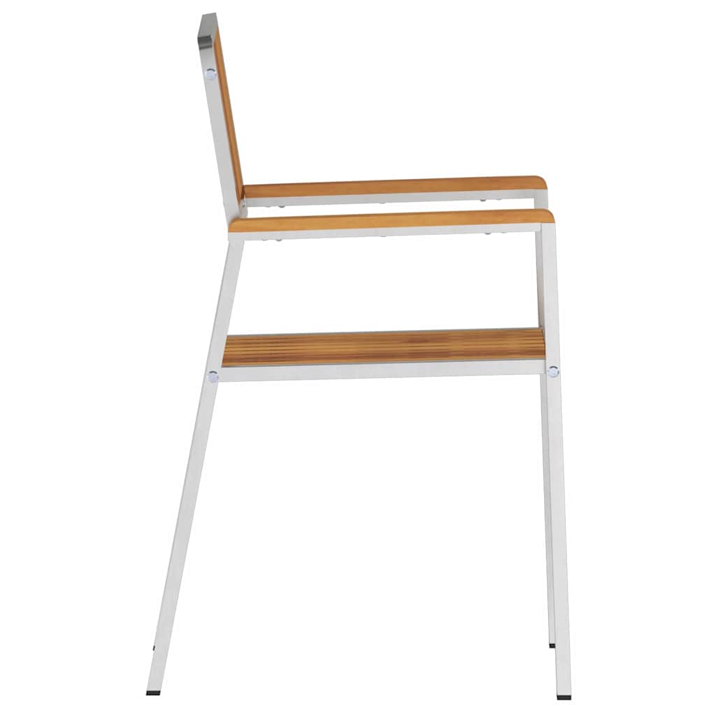 SediadaGiardino 6 pcs Marrone 56x54,5x87cm Acacia solida