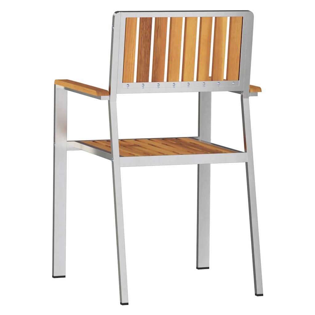 SediadaGiardino 8 pcs Marrone 56x54,5x87cm Teak solido