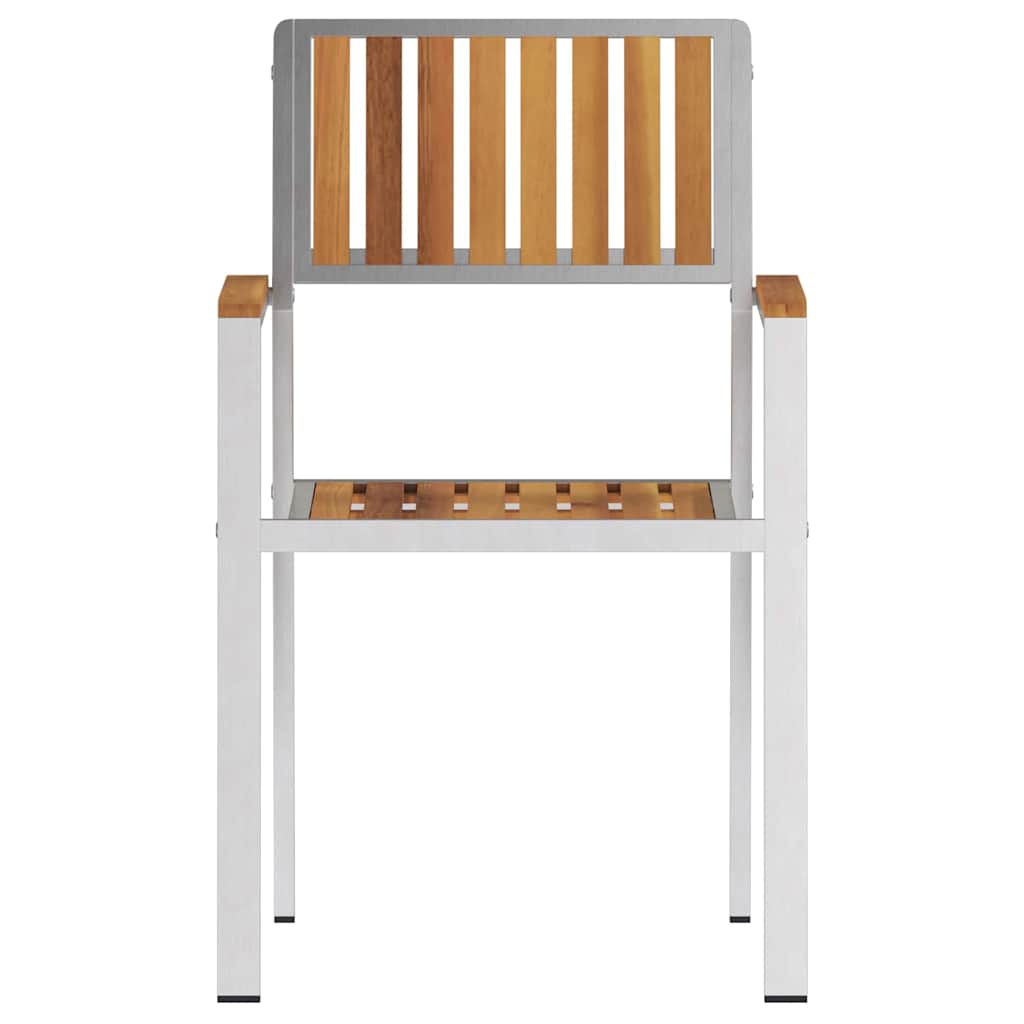 SediadaGiardino 8 pcs Marrone 56x54,5x87cm Teak solido