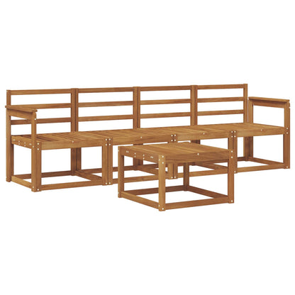 Set di divani da esterno 5 pz Naturale