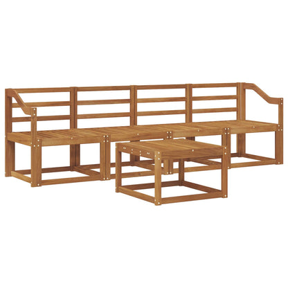Set di divani da esterno 5 pz Naturale