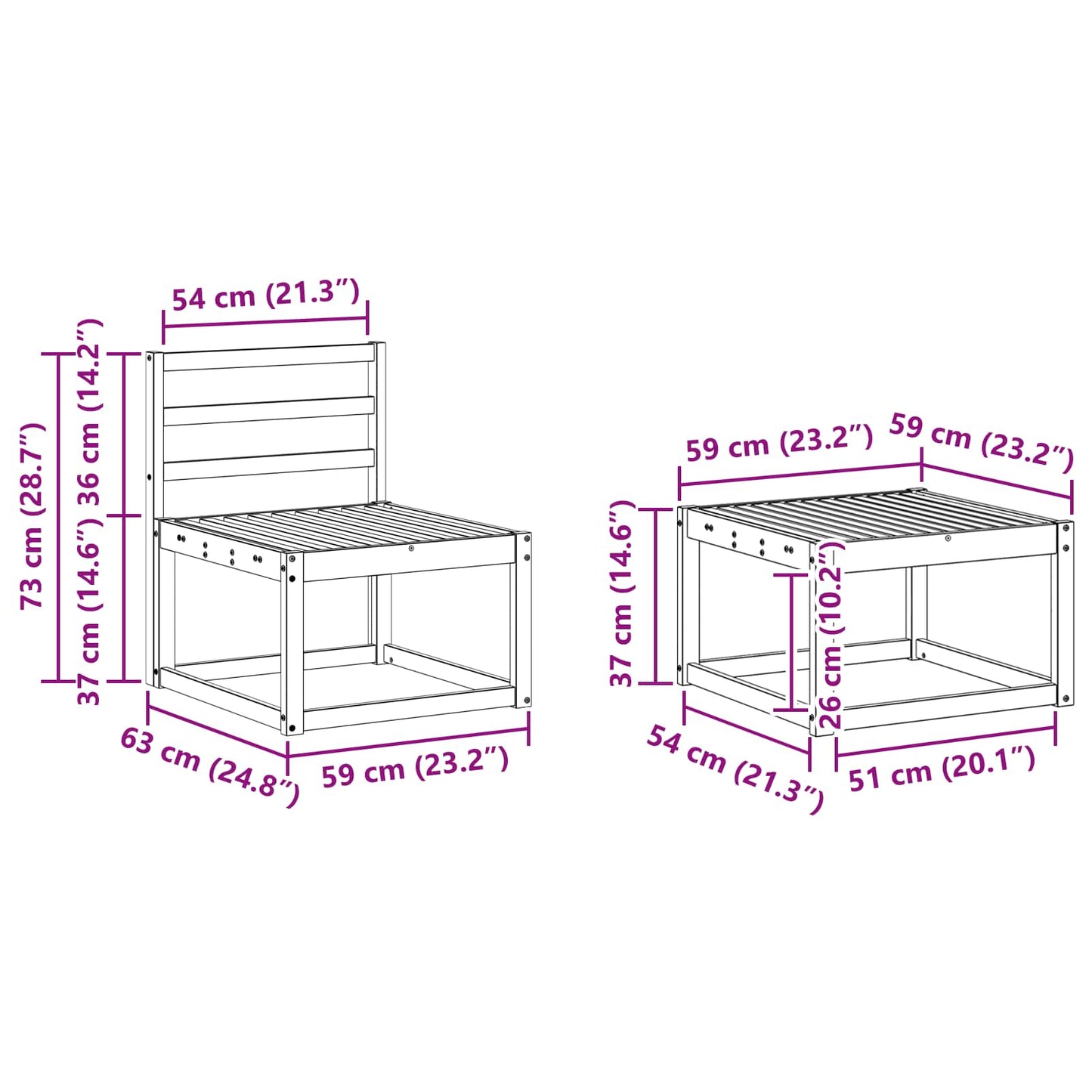 Set di divani da esterno 5 pz Naturale