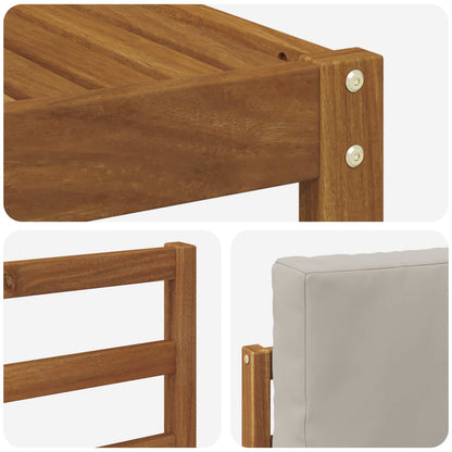 Set di divani da esterno 7 pcs Grigio Naturale e Chiaro | homemem39