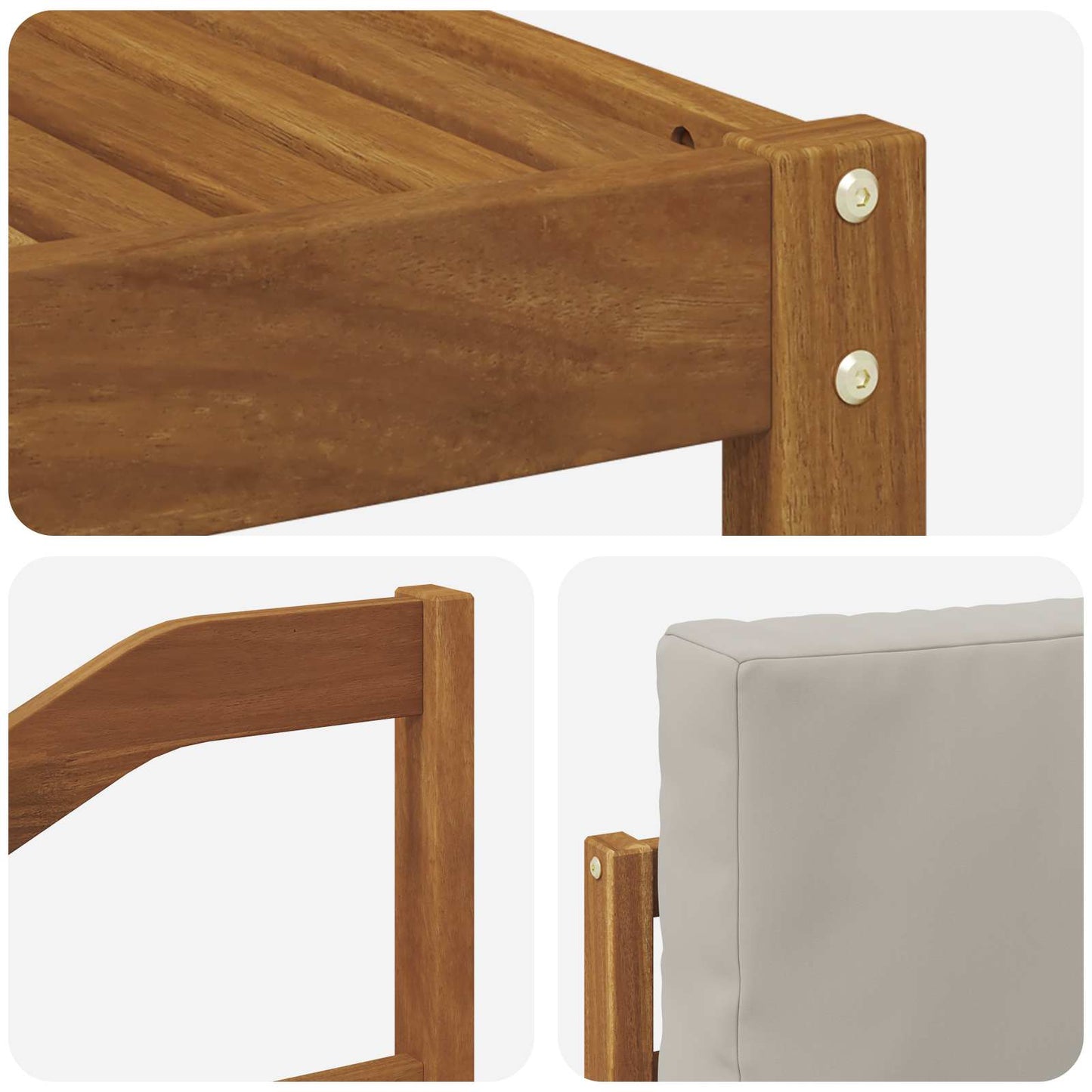 Set di divani da esterno 7 pcs Grigio Naturale e Chiaro | homemem39