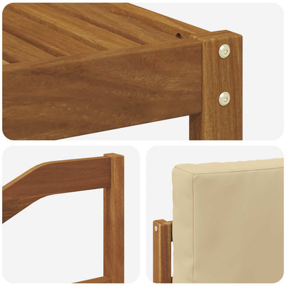 Set di divani da esterno con cuscino 7 pcs Naturale e Beige | homemem39