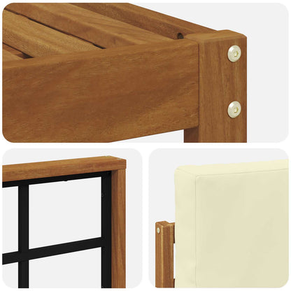 Set di divani da esterno con cuscino 4 pcs Naturale e Crema | homemem39