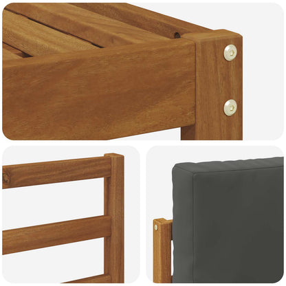 Set di divani da esterno con cuscino 5 pcs Naturale e Antracite | homemem39