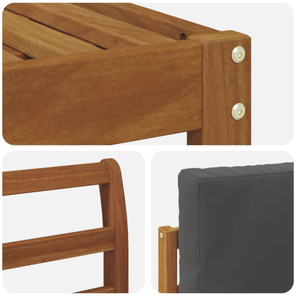 Set di divani da esterno con cuscino 5 pcs Naturale e Antracite | homemem39
