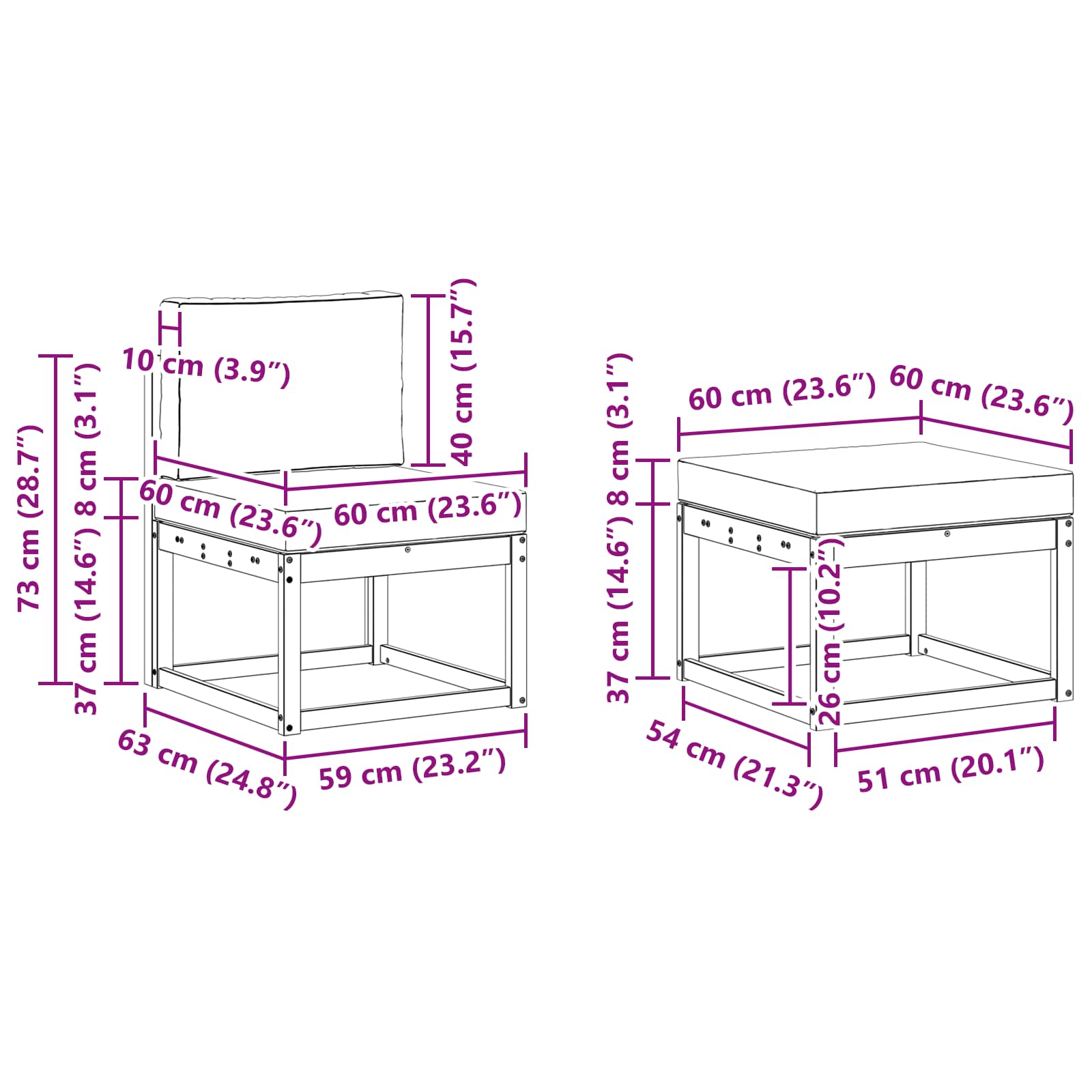 Set di divani da esterno 5 pcs Grigio Naturale e Chiaro | homemem39