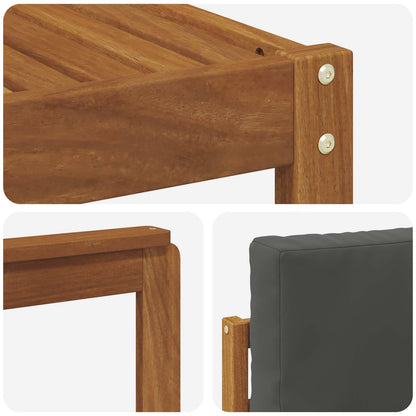 Set di divani da esterno con cuscino 6 pcs Naturale e Antracite | homemem39