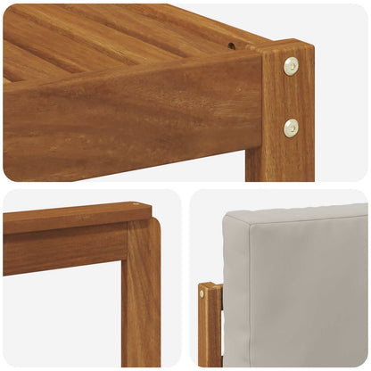 Set di divani da esterno 6 pcs Grigio Naturale e Chiaro | homemem39