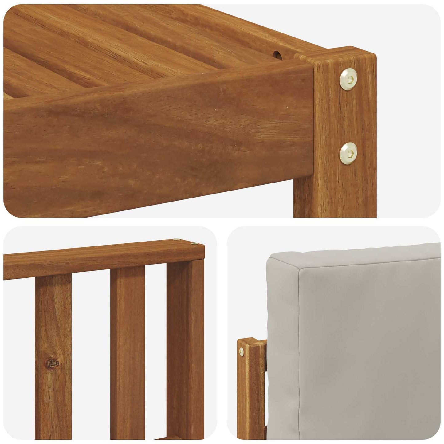 Set di divani da esterno 6 pcs Grigio Naturale e Chiaro | homemem39