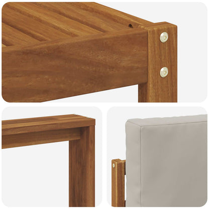 Set di divani da esterno 6 pcs Grigio Naturale e Chiaro | homemem39