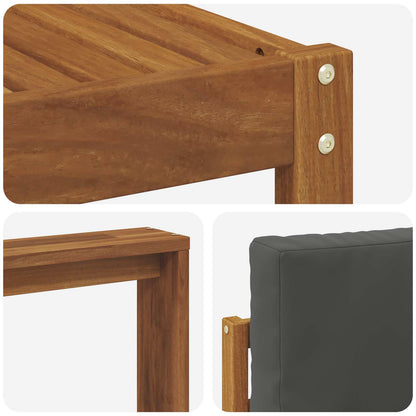 Set di divani da esterno con cuscino 6 pcs Naturale e Antracite | homemem39