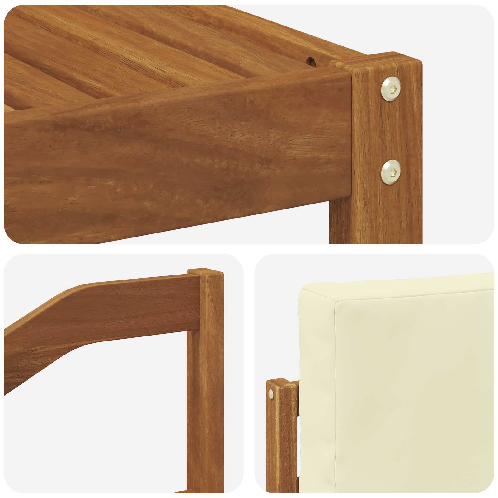 Set di divani da esterno con cuscino 6 pcs Naturale e Crema | homemem39