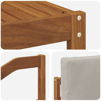 Set di divani da esterno 6 pcs Grigio Naturale e Chiaro | homemem39
