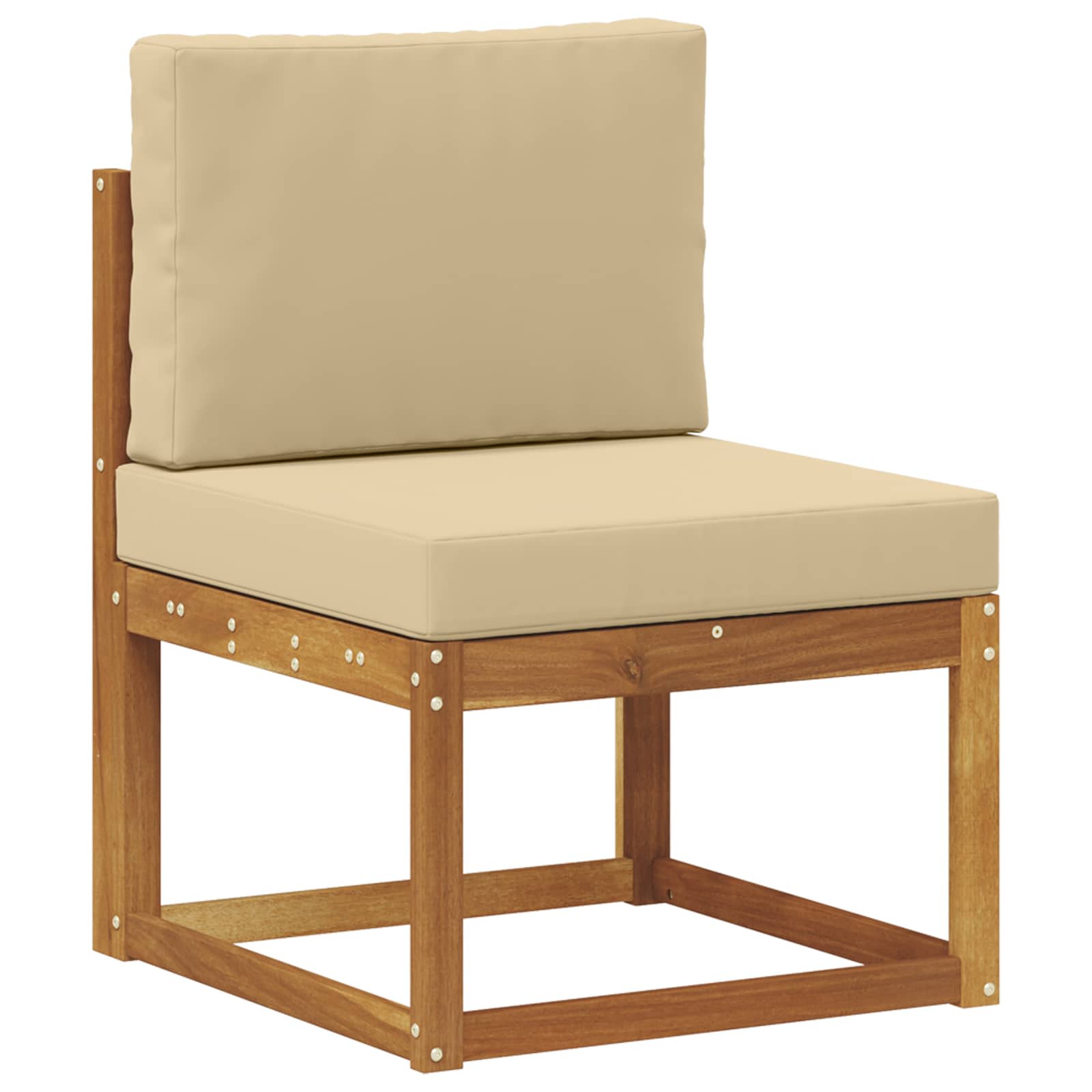 Set di divani da esterno con cuscino 6 pcs Naturale e Beige | homemem39