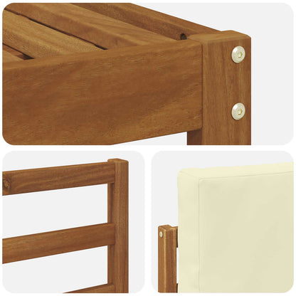 Set di divani da esterno con cuscino 6 pcs Naturale e Crema | homemem39