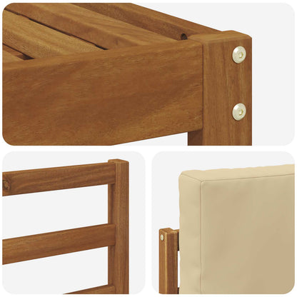 Set di divani da esterno con cuscino 6 pcs Naturale e Beige | homemem39