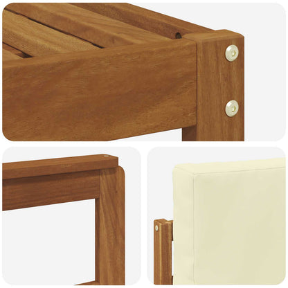 Set di divani da esterno con cuscino 6 pcs Naturale e Crema | homemem39
