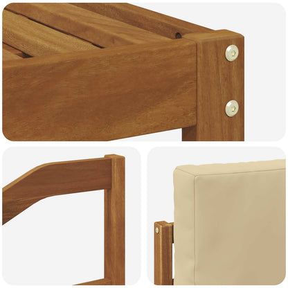 Set di divani da esterno con cuscino 6 pcs Naturale e Beige | homemem39