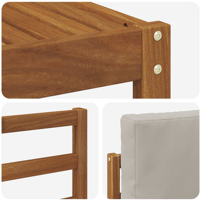 Set di divani da esterno 7 pcs Grigio Naturale e Chiaro | homemem39