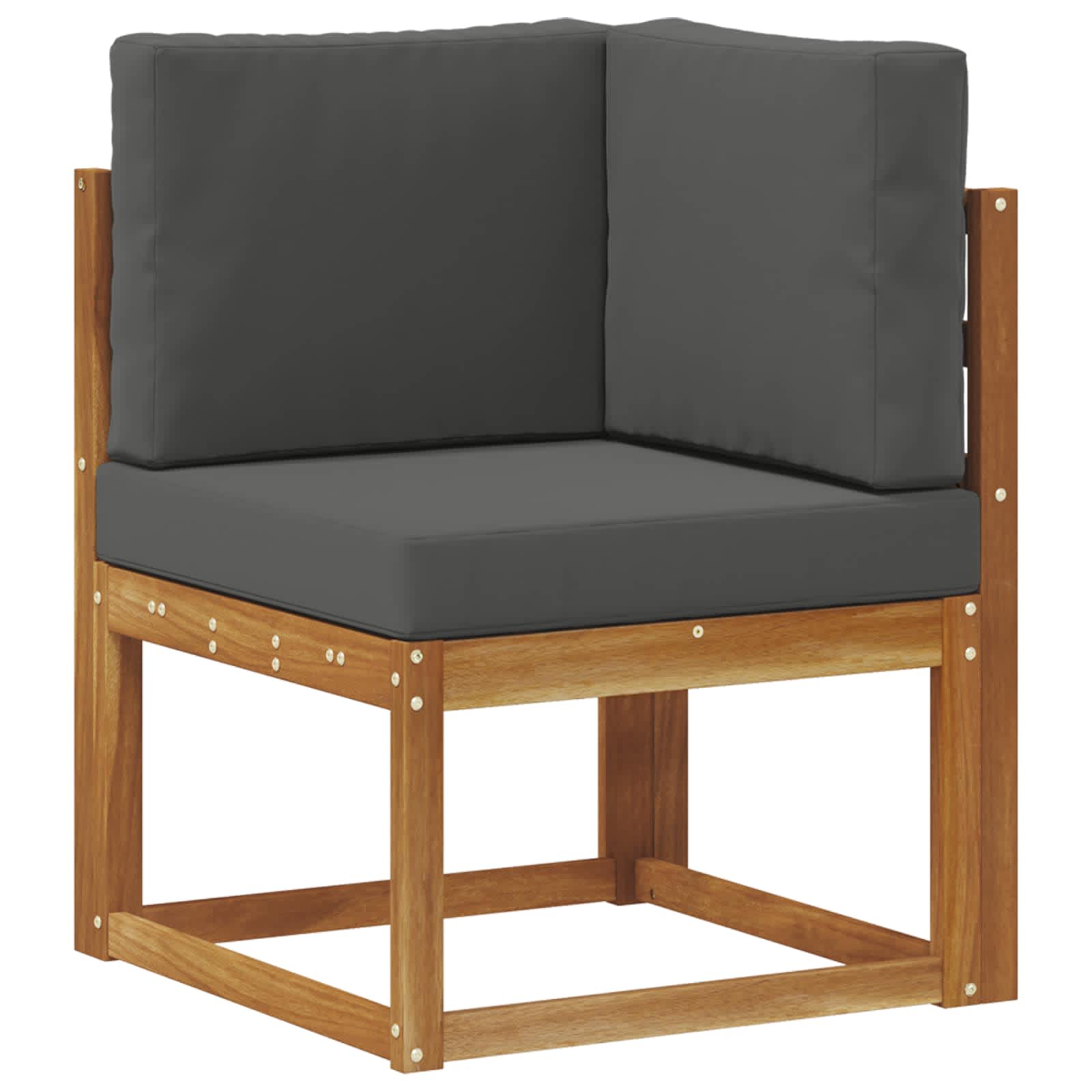 Set di divani da esterno con cuscino 7 pcs Naturale e Antracite | homemem39
