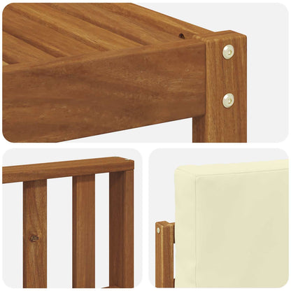 Set di divani da esterno con cuscino 7 pcs Naturale e Crema | homemem39