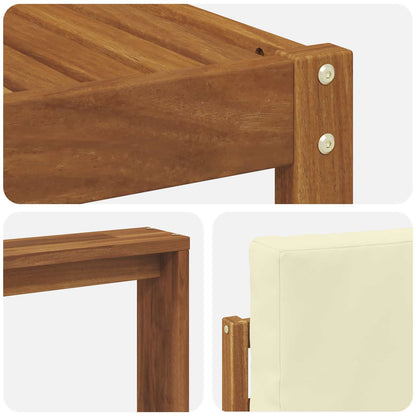Set di divani da esterno con cuscino 7 pcs Naturale e Crema | homemem39