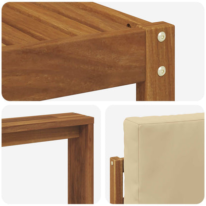 Set di divani da esterno con cuscino 7 pcs Naturale e Beige | homemem39